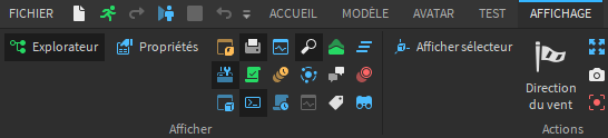 Capture d'écran de Roblox Studio pour afficher l'explorateur.