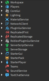 Illustration du chemin d’un objet dans l’Explorateur de Roblox Studio.
