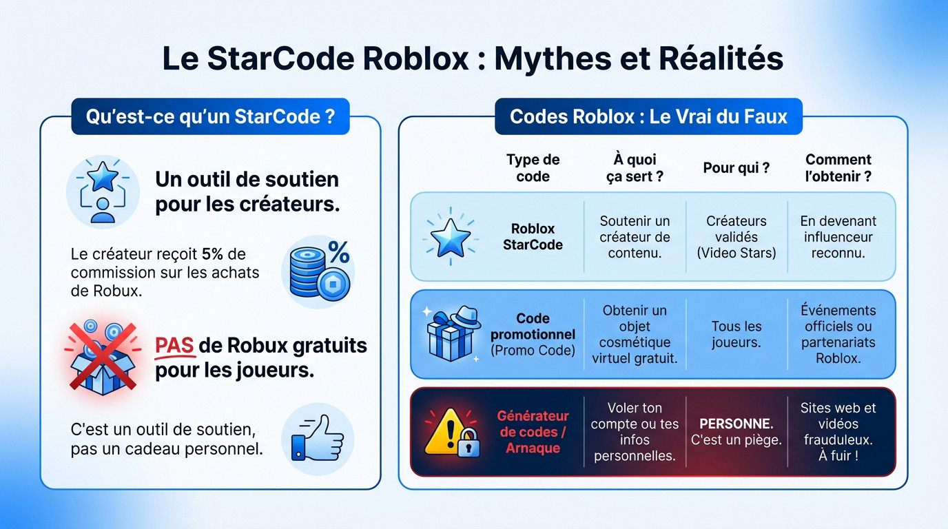 Comprendre le fonctionnement du StarCode Roblox et éviter les pièges courants