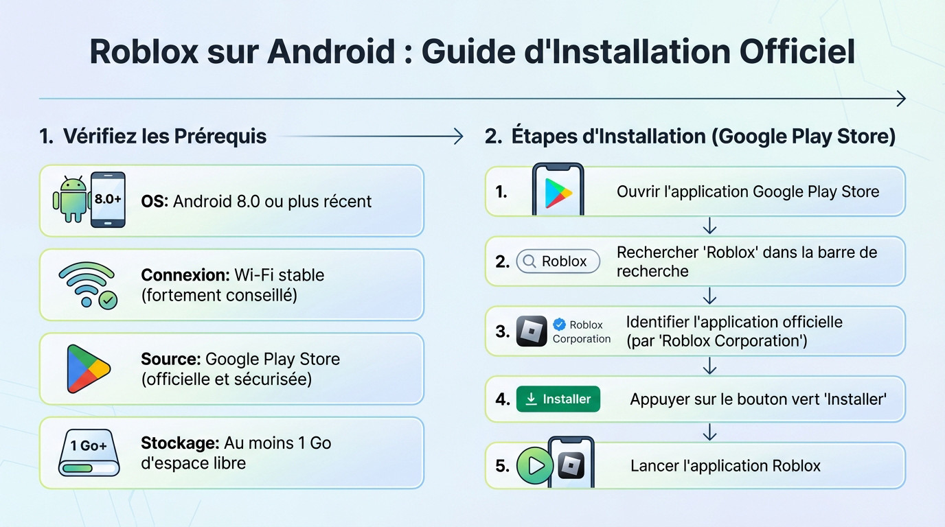 Guide d'installation officiel de Roblox sur Android via le Google Play Store